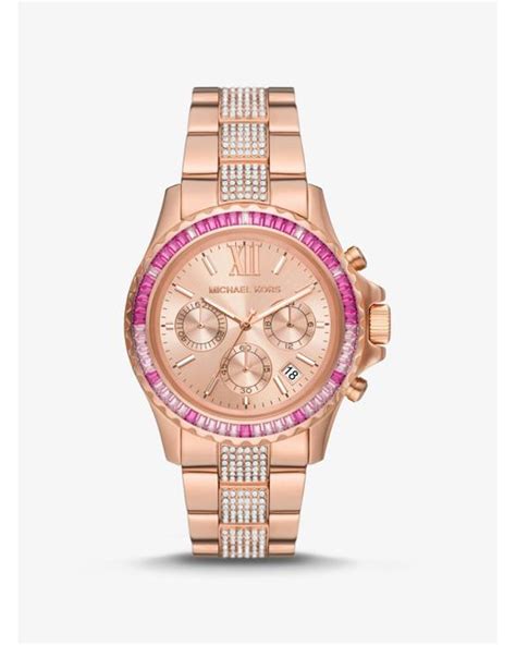 michael kors everest watch pink|Oversized Everest Rose Gold.